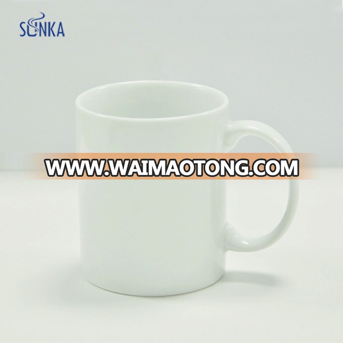 Low MOQ wholesale A grade plain white ceramic mugs